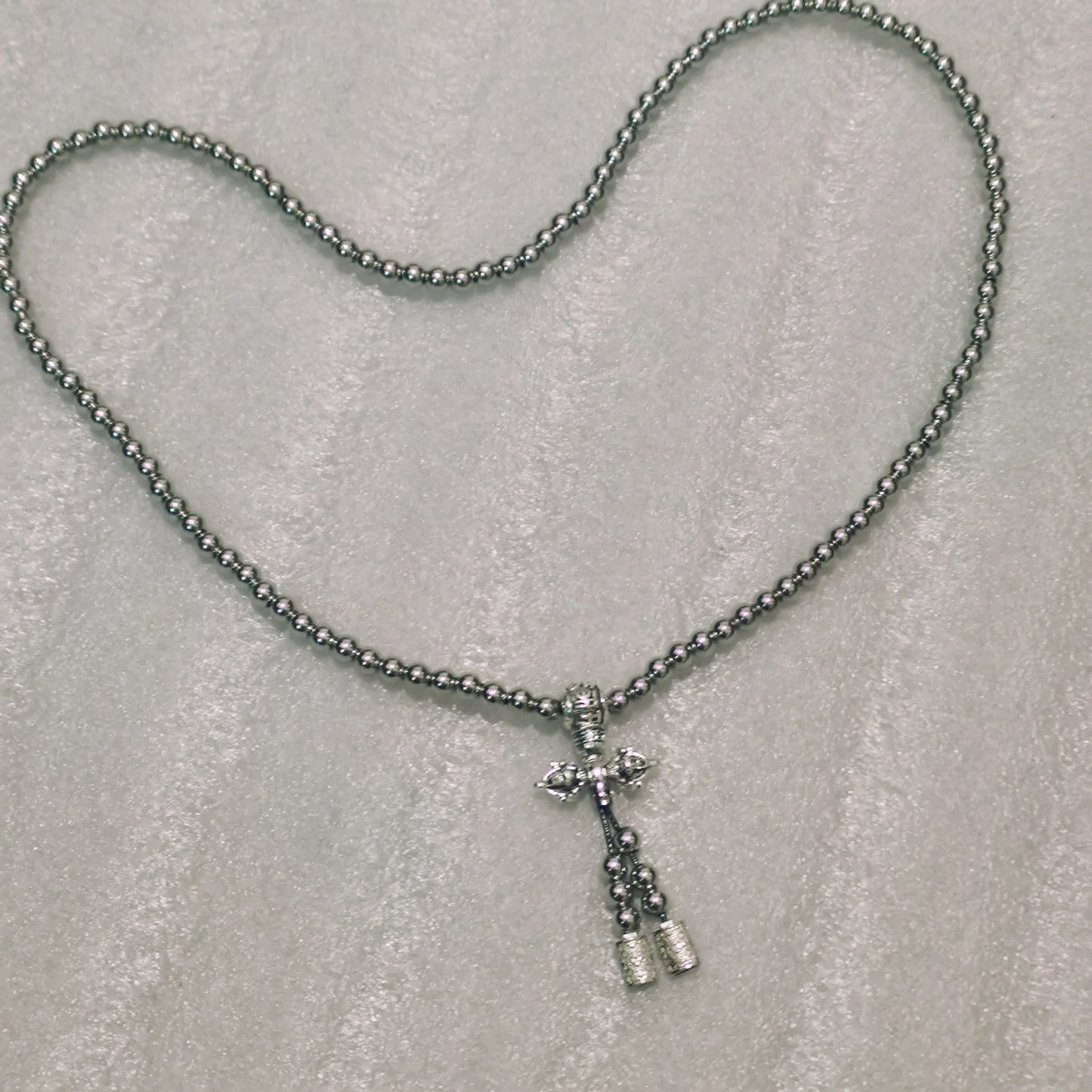 Titanium Steel Bracelet Necklace Chain Prayer Beads Self Defense Waist Faith Buddha Cross Pendant Mens Gadgets For Jewelry Gifts