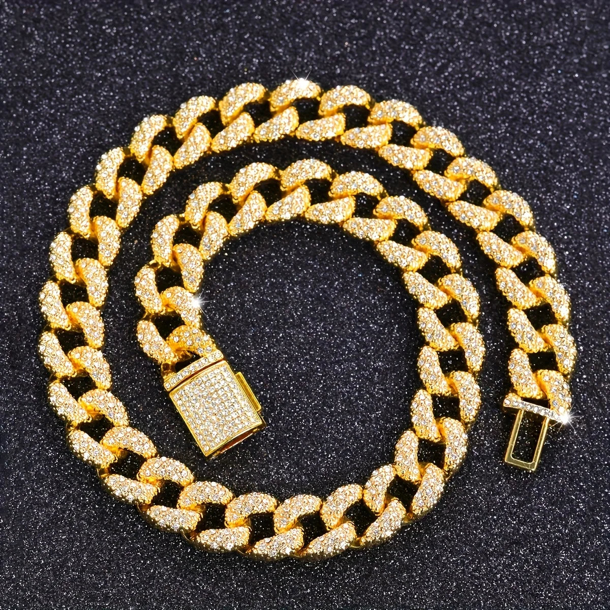 1PC Men's Heavy-Duty 16mm Thick Cuban Chain Necklace - Bubble Chain Jewelry Cuban Link for Boyfriend Christmas Gift