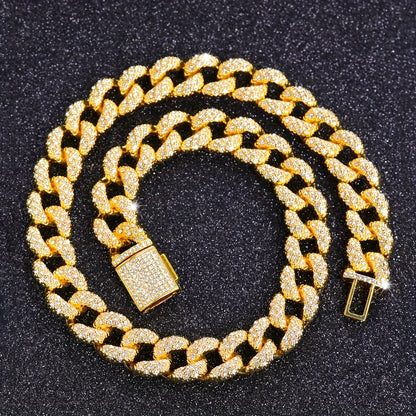 1PC Men's Heavy-Duty 16mm Thick Cuban Chain Necklace - Bubble Chain Jewelry Cuban Link for Boyfriend Christmas Gift