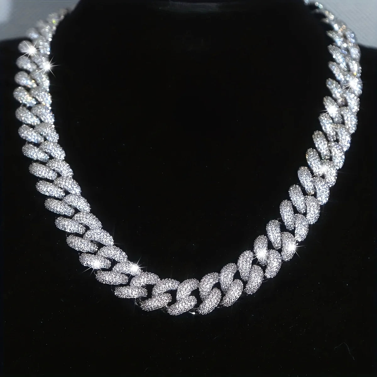 1PC Men's Heavy-Duty 16mm Thick Cuban Chain Necklace - Bubble Chain Jewelry Cuban Link for Boyfriend Christmas Gift