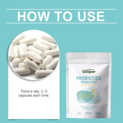 30pcs Googeer Probiotic Gastrointestinal Capsules Maintain Gastrointestinal Health Enhance Immunity Body Supplement Capsules