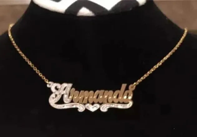 Custom Nameplate Bracelet Earrings Necklace Set Personalized Two-Color Bracelet Hiphop Name Jewelry Gift Dropshipping