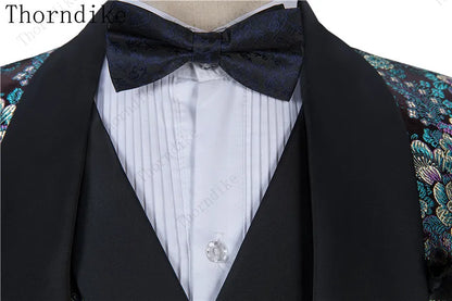 2021 New Formal Suits Men Wedding Suit Slim Fit Business Groom Suit Set XS-5XL Dress Suits Tuxedo For Men (Jacket+Pants+Vest)