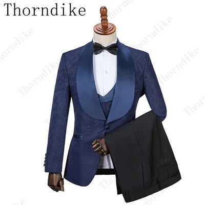 2021 New Formal Suits Men Wedding Suit Slim Fit Business Groom Suit Set XS-5XL Dress Suits Tuxedo For Men (Jacket+Pants+Vest)