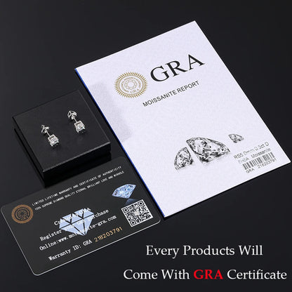 Moissanite Muslim Islam Allah Stud Earrings Religious 925 Sterling Silver Iced Out Women Men Hip Hop Jewelry Passed Diamond Test