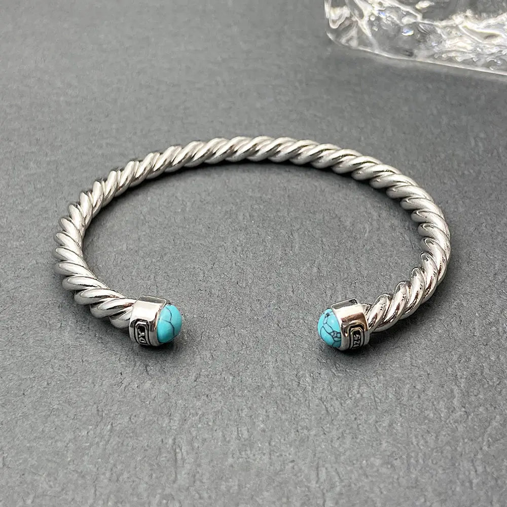 High Quality Round Toe Colored Gemstone Bracelet Luxury Unisex Colored Stone Bracelet Wholesale Jewelry