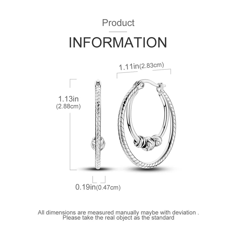 925 Sterling Silver Colorful Crystal Clover Hoop Earrings Stud Ear Wires For Women Wedding Engagement Girlfriend Birthday Gift