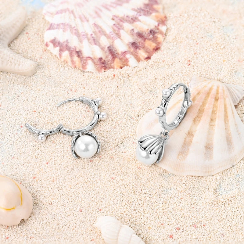 925 Sterling Silver Colorful Crystal Clover Hoop Earrings Stud Ear Wires For Women Wedding Engagement Girlfriend Birthday Gift