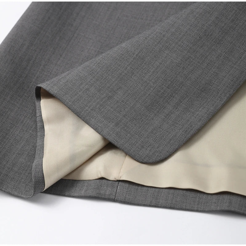 Elegant Black Slim Fit Blazer Jacket Women Retro Lapel Single Breasted Suit Jackets Female 2025 Chic Versatile Street Office