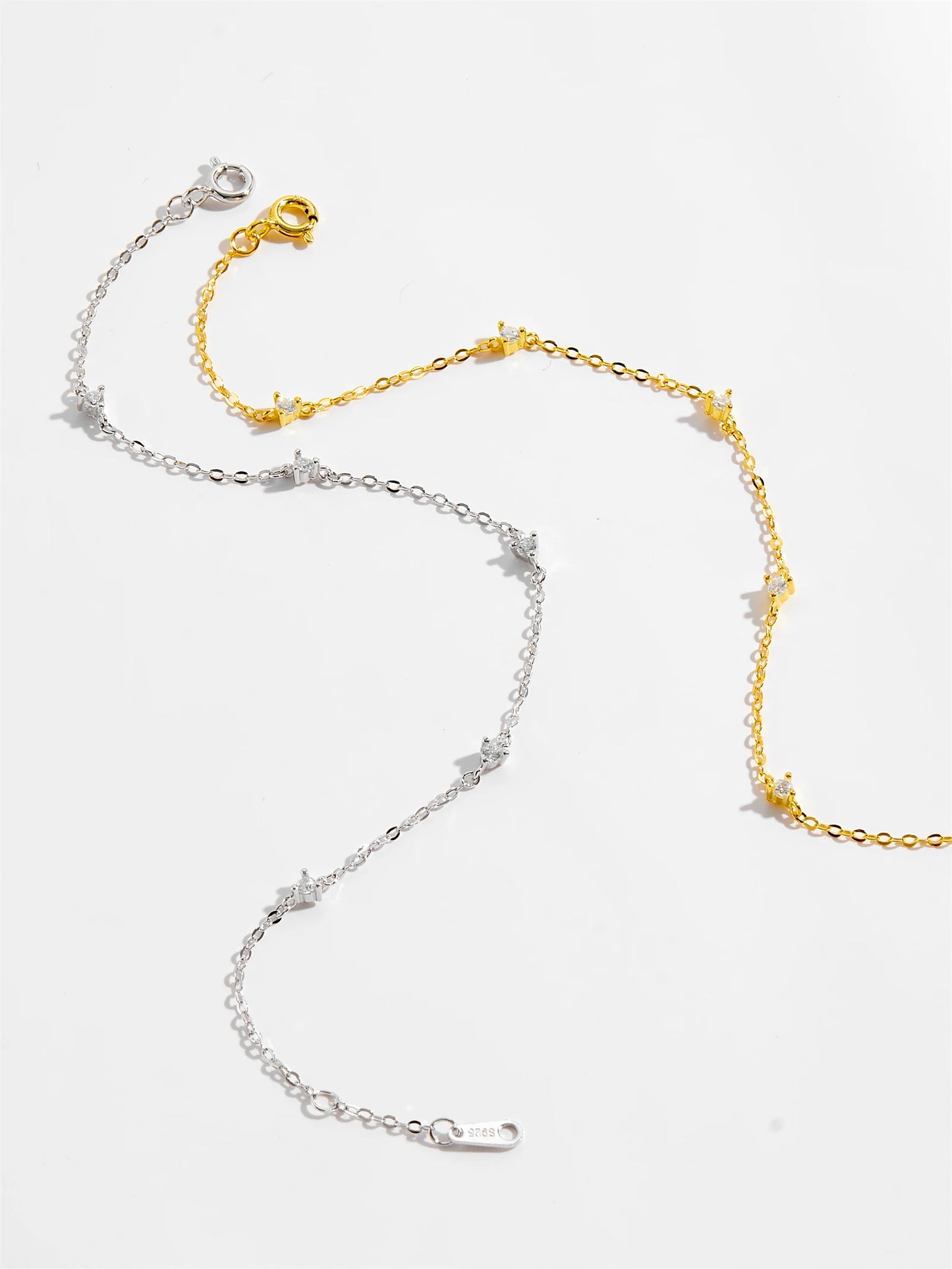 DPLAOPA 925 Sterling Silver Gold  Zircon CZ Charm Yard Bracelet Women Luxury Fine Jewelry 2022 Wedding Jewels Thin Jewels