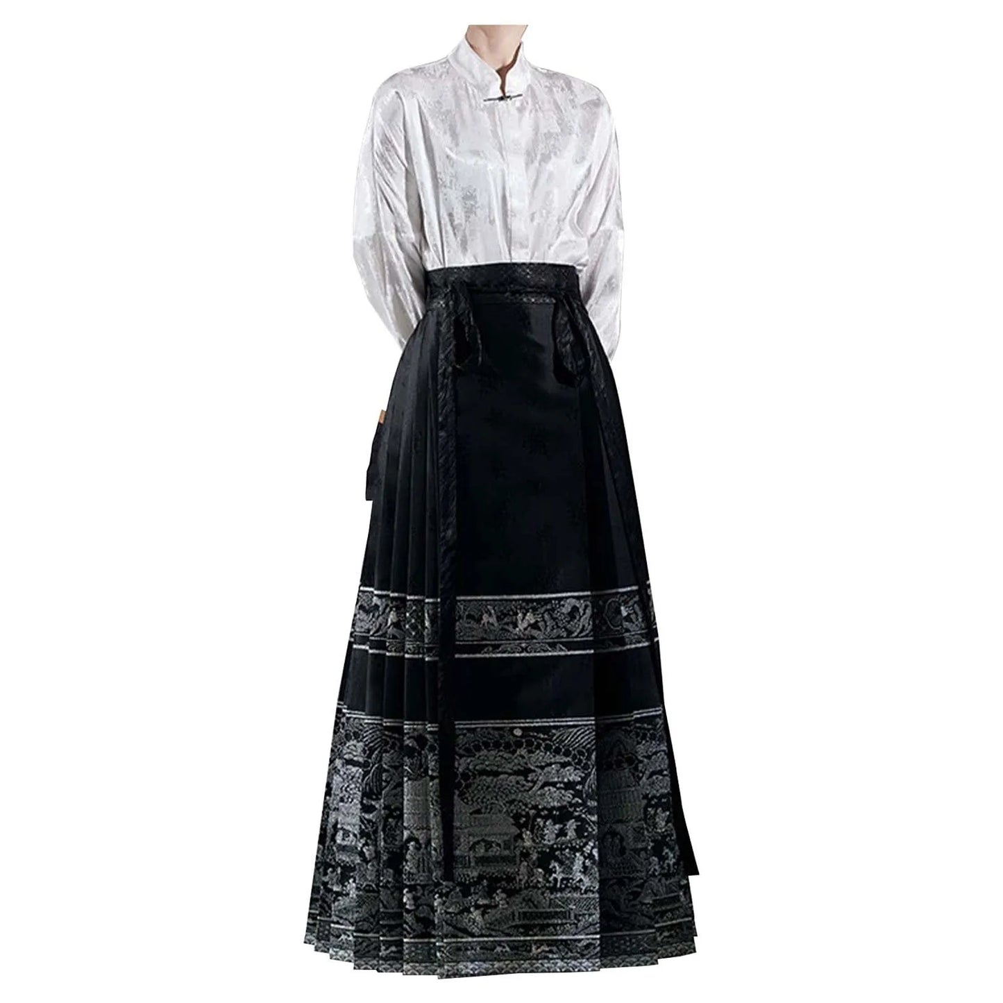 Long Skirts Vintage Y2K Skirt Horse Face Skirt Fashion Clothes Casual Ethnic Style Streetwear Elegant Chinese Hanfu Costume