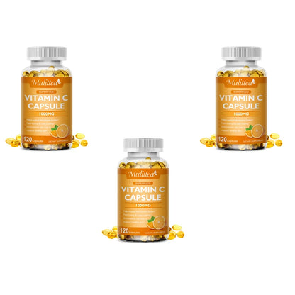 Mulittea Vitamin C 1000mg Rich In Antioxidant Helps Skin & nail and Hair Health Beauty Health Helper