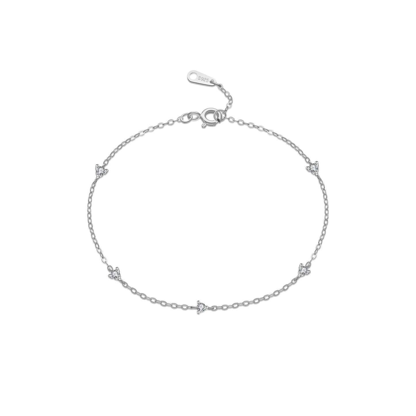 DPLAOPA 925 Sterling Silver Gold  Zircon CZ Charm Yard Bracelet Women Luxury Fine Jewelry 2022 Wedding Jewels Thin Jewels