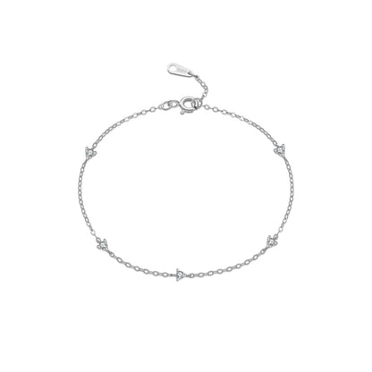 DPLAOPA 925 Sterling Silver Gold  Zircon CZ Charm Yard Bracelet Women Luxury Fine Jewelry 2022 Wedding Jewels Thin Jewels