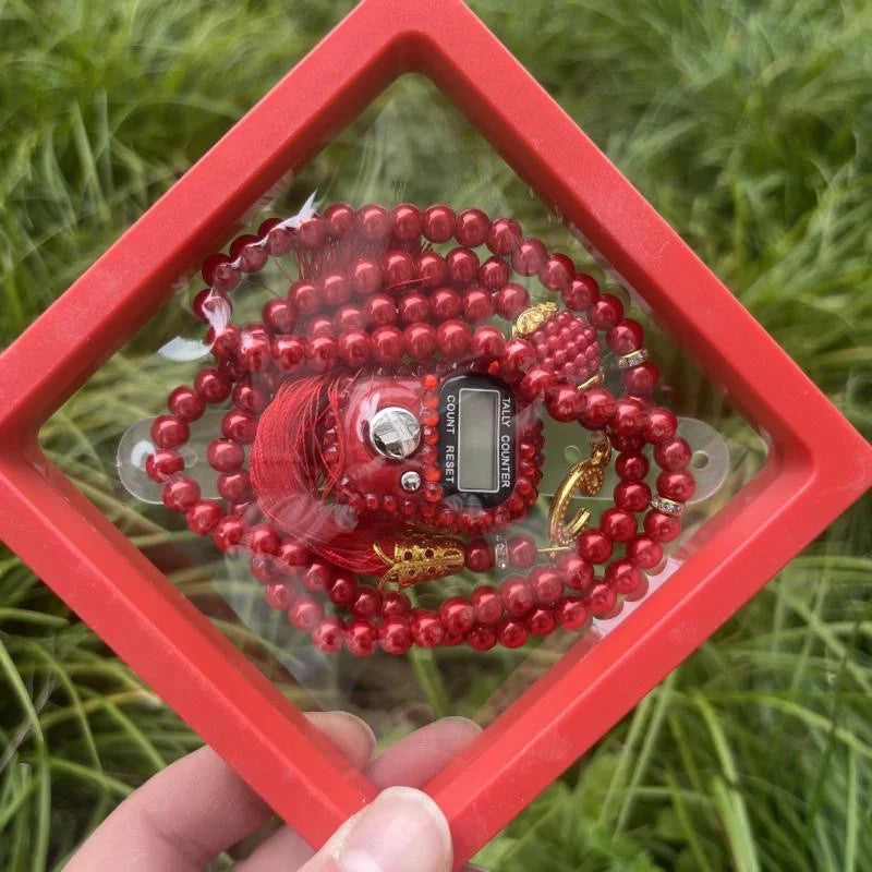 2025 New Colorful Prayer Beads Bracelet Set Finger Counter 10 Color Options Rosary Tasbih Islamique for Eid High-End Prayer Gift