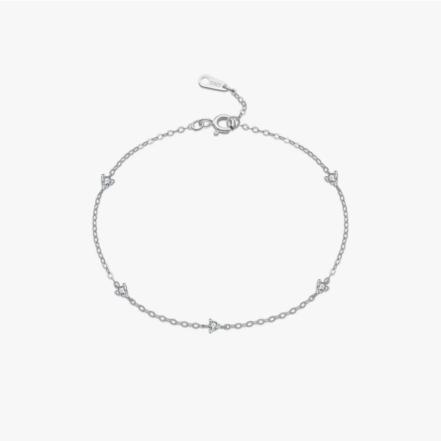 DPLAOPA 925 Sterling Silver Gold  Zircon CZ Charm Yard Bracelet Women Luxury Fine Jewelry 2022 Wedding Jewels Thin Jewels