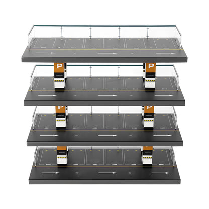 1/64 Parking Lot Toy Car Model Storage Rack Display Cabinet Kids Room Decor Xmas Gift Toys for Baby Boys Girls