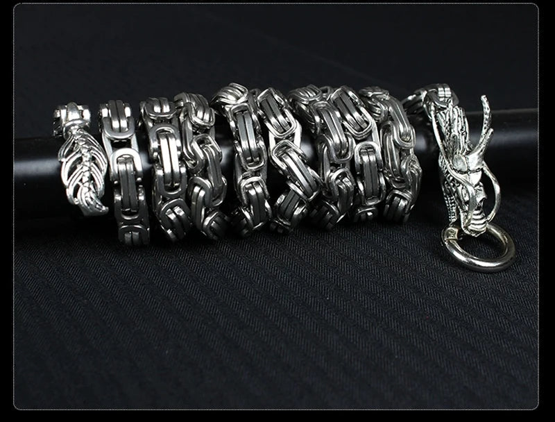 Dragon Head Pendants Bracelets EDC Self Defense Whip Titanium Steel Necklace Fashion Jewlery Waist Mens Gadgets For Cool Gifts