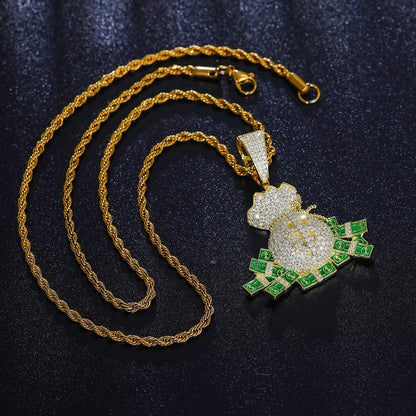 925 Sterling Silver Fashion Personality Hollow Star Pendant Necklaces D Color VVS Moissanite Bling Hip Hop Iced Out Jewelry Gift