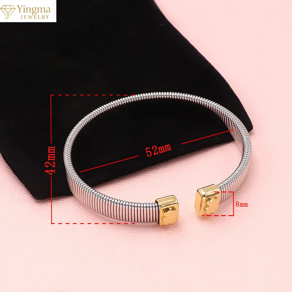 Wholesale High Quality Stainless Steel  Bear Steel Bracelet for Women Men's Fashion Jewelry Bracelet