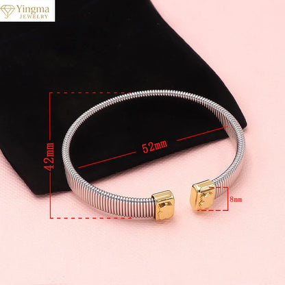 Wholesale High Quality Stainless Steel  Bear Steel Bracelet for Women Men's Fashion Jewelry Bracelet