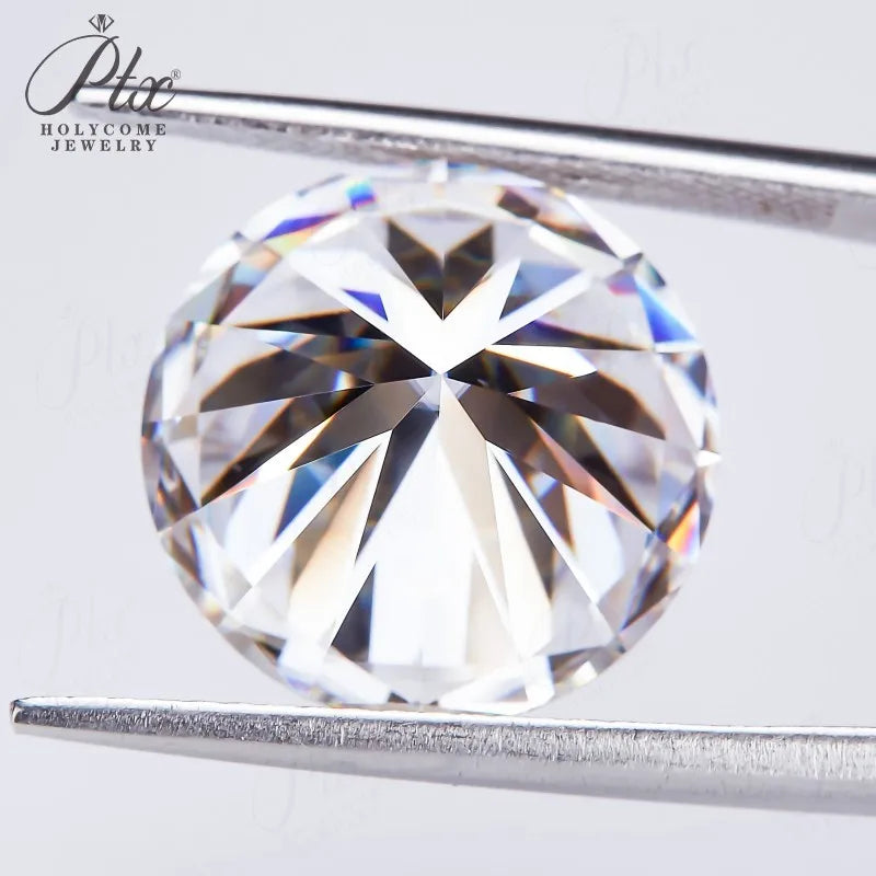 0.1-10ct D White Round Cut Moissanite Beads Brilliant Cut Loose Stones For Fine Jewelry Making Custom Bracelet Necklace Design