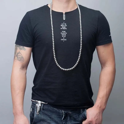 1M Chinese Style Steel Whip Bracelet Necklace Chain Prayer Beads Self Defense Waist Faith Buddha Men's EDC Gadgets Punk Jewelry