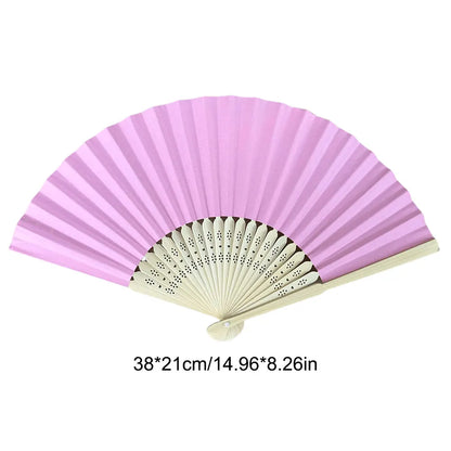 1/20/30Pcs White Foldable Paper Fan Portable Chinese Bamboo Fan Wedding Gifts for Guest Birthday Party Decoration Kids Painting