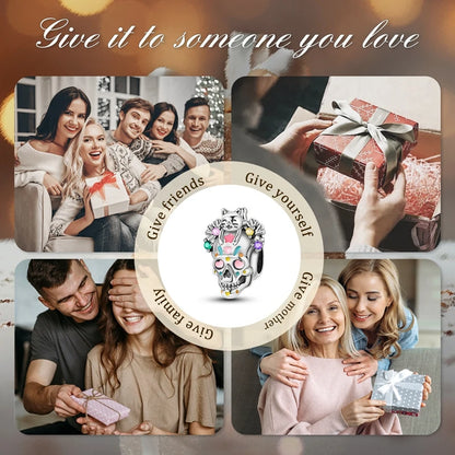 2025 New Halloween Charm Emit Light Bead 925 Sterling Silver Pumpkin Witch Skull Charm Fit Bracelet Pendant Women Jewelry Making