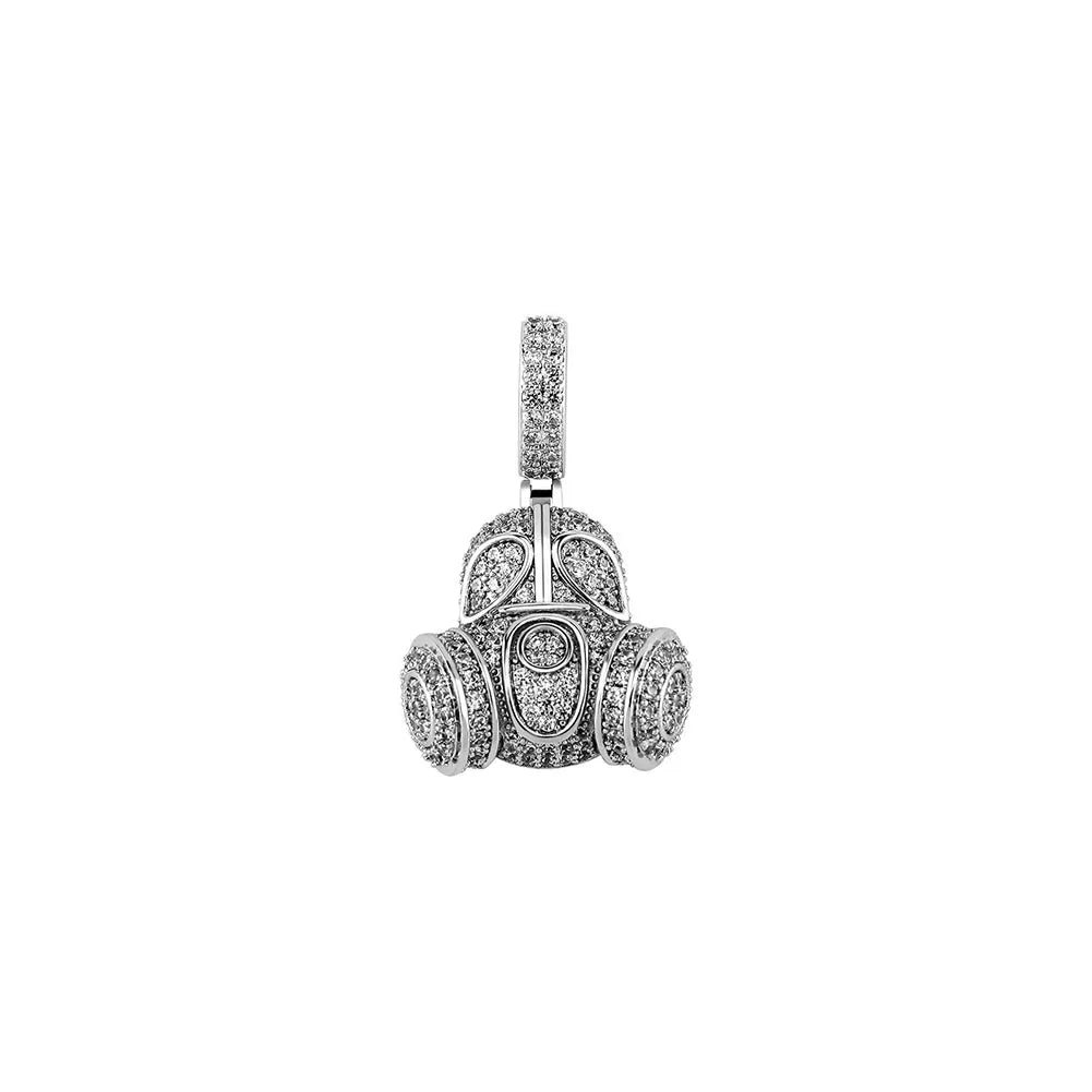 TOPGRILLZ New Full Iced Out Micro Pave Cubic Zirconia pendant Necklace with Black CZ Stone Hip Hop High Quality Party Gift