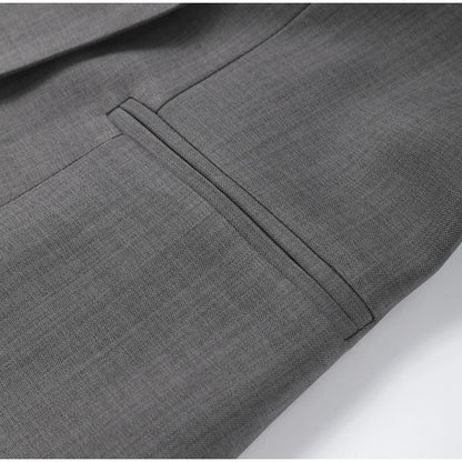 Elegant Black Slim Fit Blazer Jacket Women Retro Lapel Single Breasted Suit Jackets Female 2025 Chic Versatile Street Office