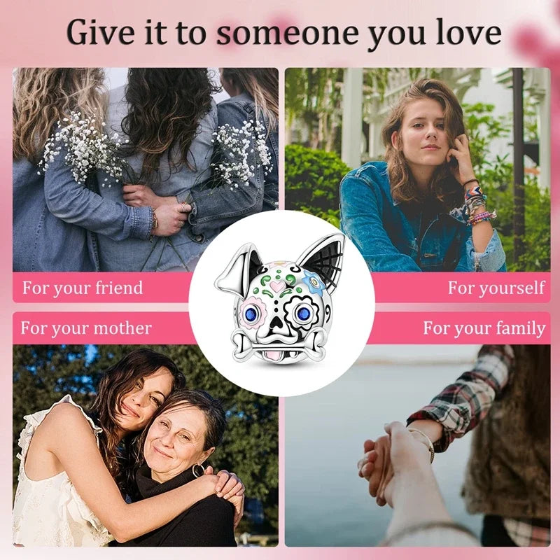 2025 New Halloween Charm Emit Light Bead 925 Sterling Silver Pumpkin Witch Skull Charm Fit Bracelet Pendant Women Jewelry Making