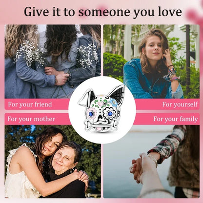 2025 New Halloween Charm Emit Light Bead 925 Sterling Silver Pumpkin Witch Skull Charm Fit Bracelet Pendant Women Jewelry Making