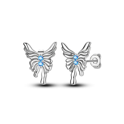 925 Sterling Silver Colorful Crystal Clover Hoop Earrings Stud Ear Wires For Women Wedding Engagement Girlfriend Birthday Gift