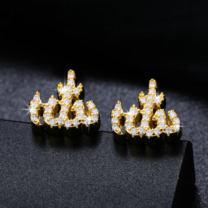 Moissanite Muslim Islam Allah Stud Earrings Religious 925 Sterling Silver Iced Out Women Men Hip Hop Jewelry Passed Diamond Test