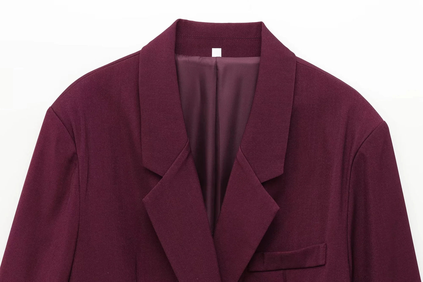 KONDALA Vintage Chic Office Lady Red Solid Women Suit Notched Single Button Pockets Blazer Straight Loose Pants Fashion 2025 Set