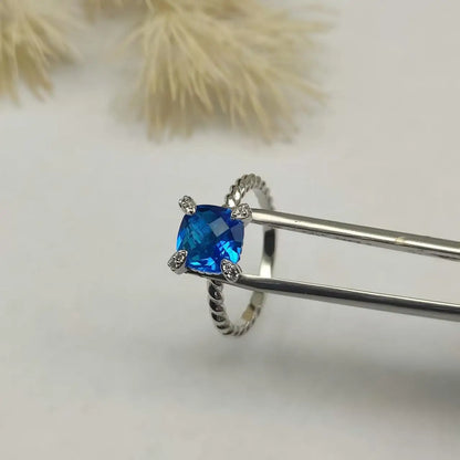 2025 New High Quality DY Elegant Crystal Ring Smooth Finish Christmas Gift High Quality Jewelry Fashion Accessory