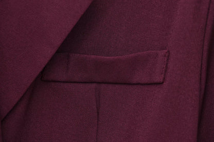 KONDALA Vintage Chic Office Lady Red Solid Women Suit Notched Single Button Pockets Blazer Straight Loose Pants Fashion 2025 Set