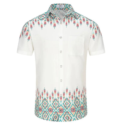 KYKU Mexico Shirt for Men Funny Beach Shirts Hawaiian Button Down Short Sleeve