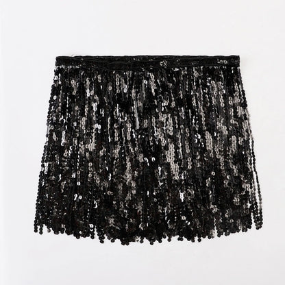 Sexy Women Belly Dance Hip Tutu Skirt Scarf Wrap Belt Glitter Sequins Tassel Hipscarf Skirt Sundress Costume Fringe Skirt Outfit