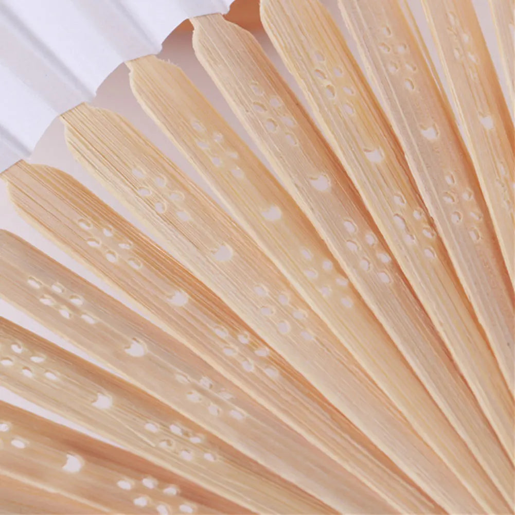 1/20/30Pcs White Foldable Paper Fan Portable Chinese Bamboo Fan Wedding Gifts for Guest Birthday Party Decoration Kids Painting