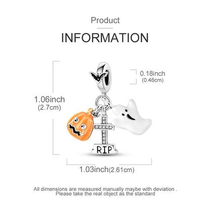2025 New Halloween Charm Emit Light Bead 925 Sterling Silver Pumpkin Witch Skull Charm Fit Bracelet Pendant Women Jewelry Making