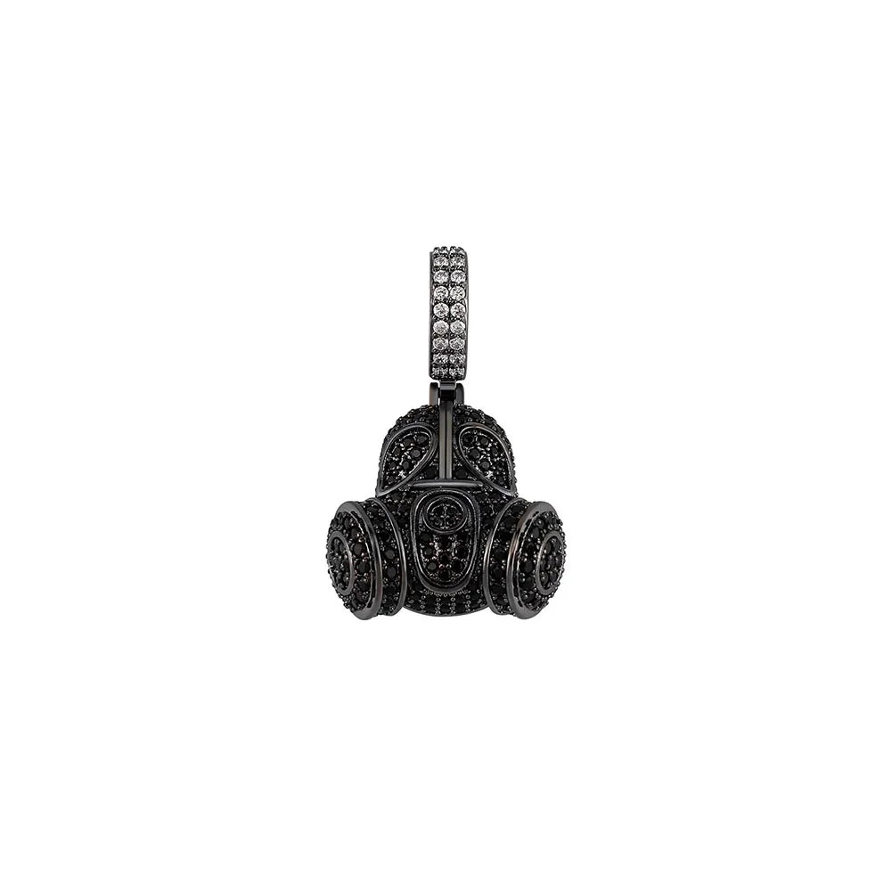 TOPGRILLZ New Full Iced Out Micro Pave Cubic Zirconia pendant Necklace with Black CZ Stone Hip Hop High Quality Party Gift