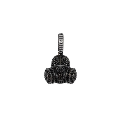 TOPGRILLZ New Full Iced Out Micro Pave Cubic Zirconia pendant Necklace with Black CZ Stone Hip Hop High Quality Party Gift