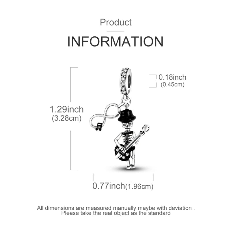 2025 New Halloween Charm Emit Light Bead 925 Sterling Silver Pumpkin Witch Skull Charm Fit Bracelet Pendant Women Jewelry Making