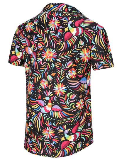 KYKU Mexico Shirt for Men Funny Beach Shirts Hawaiian Button Down Short Sleeve