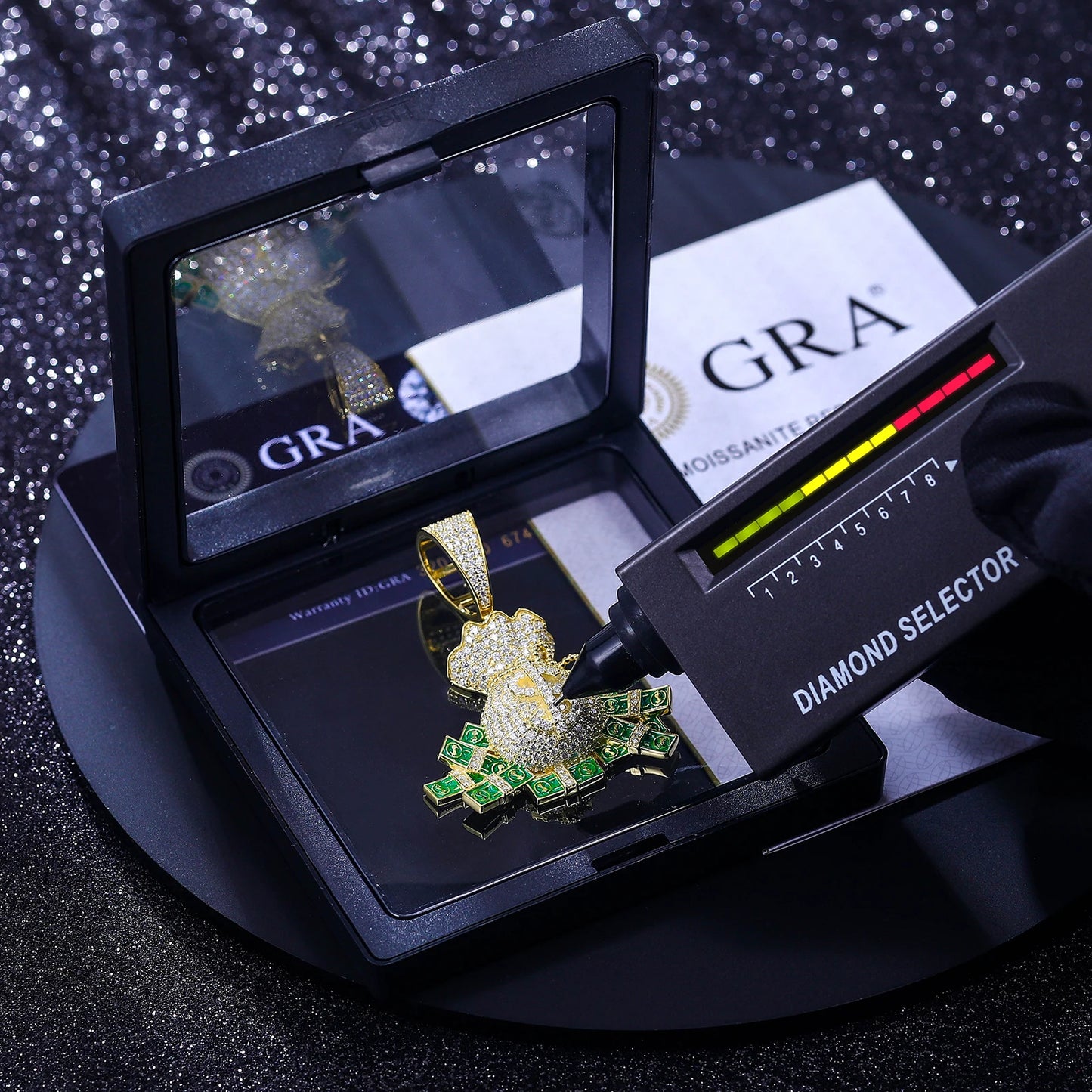 925 Sterling Silver Fashion Personality Hollow Star Pendant Necklaces D Color VVS Moissanite Bling Hip Hop Iced Out Jewelry Gift