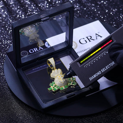 925 Sterling Silver Fashion Personality Hollow Star Pendant Necklaces D Color VVS Moissanite Bling Hip Hop Iced Out Jewelry Gift