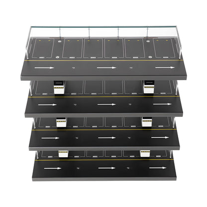 1/64 Parking Lot Toy Car Model Storage Rack Display Cabinet Kids Room Decor Xmas Gift Toys for Baby Boys Girls