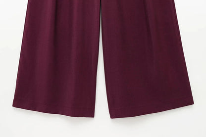 KONDALA Vintage Chic Office Lady Red Solid Women Suit Notched Single Button Pockets Blazer Straight Loose Pants Fashion 2025 Set